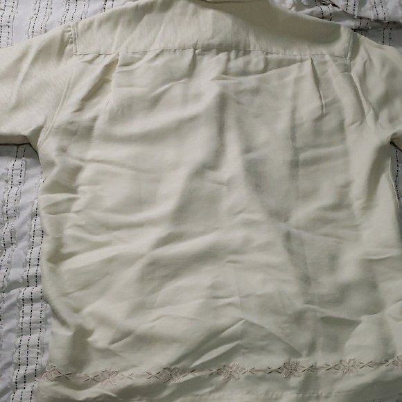 Quiksilver men's vintage 90s Cream Casual Button Down Shirt - Picture 6 of 6